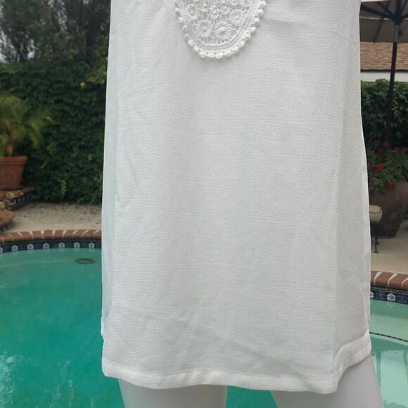 Halogen Lace & Crepe White Top Sz Medium - Picture 5 of 12